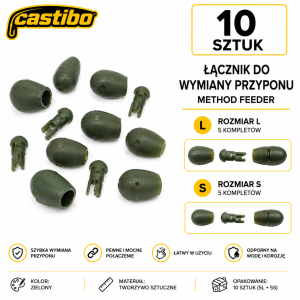 10szt - Łącznik do wymiany przyponu Method Feeder