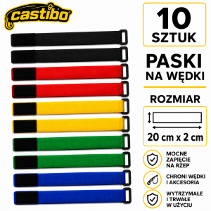 10szt - Paski do wiązania wędkarskich wędek